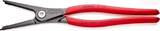 KNIPEX KNIPEX 49 11 A4 SB Precision Circlip Pliers for external circlips on shafts with non-slip plastic coating grey atramentiz