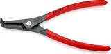 KNIPEX KNIPEX 49 21 A31 Precision Circlip Pliers for external circlips on shafts with non-slip plastic coating grey atramentized