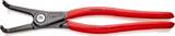 KNIPEX KNIPEX 49 21 A41 SB Precision Circlip Pliers for external circlips on shafts with non-slip plastic coating grey atramenti
