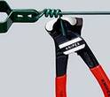 KNIPEX KNIPEX 61 01 200 Bolt End Cutting Nipper high lever transmission plastic coated black atramentized 200 mm