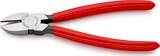 KNIPEX KNIPEX 70 01 180 EAN Pince coupante de côté gainées en plastique noire atramentisée 180 mm