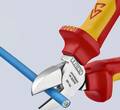 KNIPEX KNIPEX 70 06 160 T Diagonal Cutter insulated with multi-component grips, VDE-tested with integrated insulated tether atta