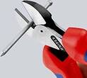 KNIPEX KNIPEX 73 02 160 SB X-Cut® Compact Diagonal Cutter high lever transmission with multi-component grips black atramentized