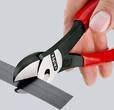 KNIPEX KNIPEX 73 71 180 TwinForce® Pince coupante de côté haute performance gainées en plastique noire atramentisée 180 mm