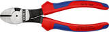 KNIPEX KNIPEX 74 12 180 High Leverage Diagonal Cutter with multi-component grips black atramentized 180 mm