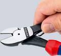 KNIPEX KNIPEX 74 12 180 High Leverage Diagonal Cutter with multi-component grips black atramentized 180 mm
