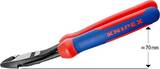 KNIPEX KNIPEX 74 22 200 Pince coupante de côté à forte démultiplication avec gaines bi-matière noire atramentisée 200 mm