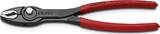 KNIPEX KNIPEX 82 01 200 TwinGrip Slip Joint Pliers with non-slip plastic coating black atramentized 200 mm