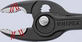 KNIPEX KNIPEX 82 02 200 TwinGrip Pince multiprise frontale avec gaines bi-matière noire atramentisée 200 mm