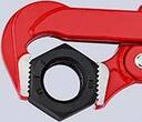 KNIPEX KNIPEX 83 10 015 Clé serre-tubes 90° revêtement poudre, rouge 420 mm