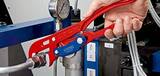 KNIPEX KNIPEX 83 60 015 Pipe Wrench S-Type with fast adjustment red powder-coated 420 mm