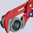 KNIPEX KNIPEX 83 60 015 Pipe Wrench S-Type with fast adjustment red powder-coated 420 mm