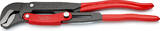 KNIPEX KNIPEX 83 61 015 Clé serre-tubes en S avec réglage rapide gainées en plastique à revêtement poudre gris 420 mm