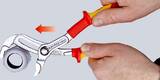 KNIPEX KNIPEX 87 26 250 SB Cobra® VDE High-Tech Water Pump Pliers, insulated insulated with multi-component grips, VDE-tested ch