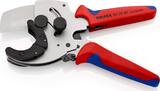 KNIPEX KNIPEX 90 25 40 Pipe Cutter for composite and plastic pipes with multi-component grips galvanized 210 mm