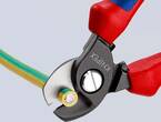 KNIPEX KNIPEX 95 12 165 T Coupe-câbles avec gaines bi-matière, avec œillet intégré pour fixation d’un dispositif antichute bruni