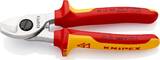 KNIPEX KNIPEX 95 16 165 SB Cable Shears insulated with multi-component grips, VDE-tested chrome-plated 165 mm (self-service card