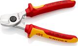 KNIPEX KNIPEX 95 16 165 SB Cable Shears insulated with multi-component grips, VDE-tested chrome-plated 165 mm (self-service card