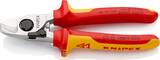 KNIPEX KNIPEX 95 26 165 SB Cable Shears with opening spring insulated with multi-component grips, VDE-tested chrome-plated 165 m