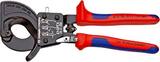 KNIPEX KNIPEX 95 31 250 Cable Cutter (ratchet action) with multi-component grips black lacquered 250 mm (self-service card/blist