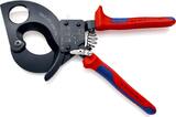 KNIPEX KNIPEX 95 31 280 Cable Cutter (ratchet action) with multi-component grips black lacquered 280 mm (self-service card/blist