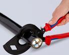 KNIPEX KNIPEX 95 32 320 Cable Cutter (ratchet principle, 3-stage) with multi-component grips black atramentized 320 mm