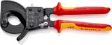 KNIPEX KNIPEX 95 36 250 Cable Cutter (ratchet action) insulated with multi-component grips, VDE-tested black lacquered 250 mm (s
