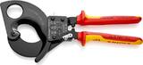 KNIPEX KNIPEX 95 36 280 Cable Cutter (ratchet action) insulated with multi-component grips, VDE-tested black lacquered 280 mm (s