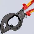 KNIPEX KNIPEX 95 36 320 Cable Cutter (ratchet principle, 3-stage) insulated with multi-component grips, VDE-tested black atramen
