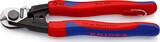 KNIPEX KNIPEX 95 62 190 T BK Wire Rope Cutter forged with multi-component grips, with integrated tether attachment point for a t