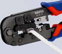 KNIPEX KNIPEX 97 51 10 SB Crimping Pliers for Western plugs with multi-component grips burnished 190 mm (self-service card/blist