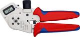 KNIPEX KNIPEX 97 52 63 DG Four-Mandrel Crimping Pliers for turned contacts with multi-component grips chrome-plated 195 mm