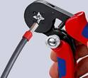 KNIPEX KNIPEX 97 53 04 Pince à sertir auto-ajustable pour embouts de câble avec accès latéral avec gaines bi-matière brunie 180