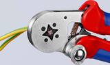 KNIPEX KNIPEX 97 55 04 SB Self-Adjusting Crimping Pliers for wire ferrules with lateral access with multi-component grips chrome