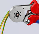 KNIPEX KNIPEX 97 55 14 Self-Adjusting Crimping Pliers for wire ferrules with lateral access with multi-component grips chrome-pl