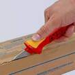 KNIPEX KNIPEX 98 52 SB Cable Knife insulating multi-component handle, VDE-tested 190 mm (self-service card/blister)