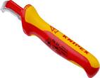 KNIPEX KNIPEX 98 55 Stripping Knives with guide shoe insulating multi-component handle, VDE-tested 180 mm