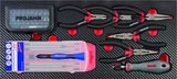PROJAHN roller cabinet UNIVERSE + E-Power + topcase UNIVERSE + can holder + paper roll holder + 379pcs red