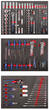 PROJAHN roller cabinet GALAXY with 7drawers - 229pcs proficraft black/silver grey