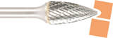 PROJAHN Tungsten carbide rotary burr pointed tree, shape G d1 8.0 mm, shank 6.0 mm cut 6 double cut