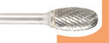 PROJAHN Tungsten carbide rotary burr oval, shape E d1 6.0 mm, shank 6.0 mm cut 6 double cut