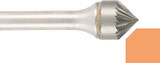 PROJAHN Tungsten carbide rotary burr countersink 90° , shape K d1 12.7 mm, shank 6.0 mm cut 6 double cut