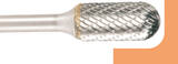 PROJAHN Tungsten carbide rotary burr ball nosed cylinder, shape C d1 19.0 mm, shank 6.0 mm cut 6 double cut