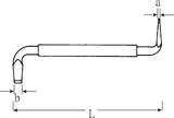 Stahlwille Offset screwdriver 0,6 x 3,5mm L.90mm, a 0,6 mm, 3,5 mm
