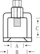 Stahlwille Ball joint separator 280 N·m, A 39 mm, 70 mm