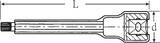 Stahlwille 3/8" VDE screwdriver socket M6 L.136mm D.23mm, Gr. M6