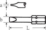 Stahlwille Bit screwdriver 0,6 x 3,5mm hexagonal E 6,3 L.50mm, 0,6 x 3,5 mm, Nr. 1242