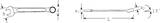Stahlwille Combination spanner size 7/16" L.135mm, a1 6 mm, 23 mm