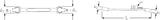 Stahlwille OPEN RING spanner size 22 x 24mm L.245mm, 245 mm, m1 17 mm
