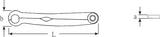 Stahlwille Ratchet wrench FastRatch size 18 11/16mm/" L.212,8mm, 36,2 mm, 212,8 mm